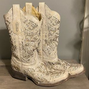 White Corral Boots